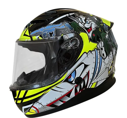 ROCC 42 Jr Integralhelm schw/n-gelb Gr.48