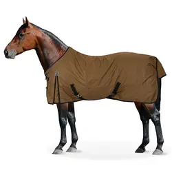 Equinate Regendecke Springfield 165cm Bronze - Weidedecke mit Fleece - Reit- & Pferdebedarf: Hochwertige 600D Ripstop Polyester Regendecke, wasserdicht und atmungsaktiv, mit weichem Fleeceinnenfutter für optimalen Komfort.