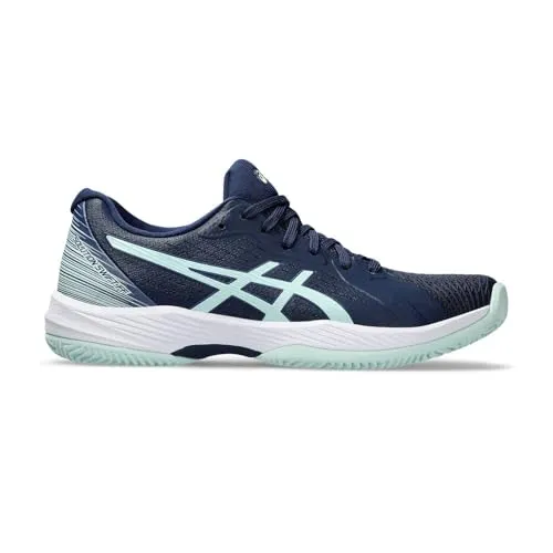 Asics 1042A198 - Solution Swift FF Clay Schuhe blau Gr. 8½ - Optimale Stabilität und leichte Dämpfung dank TWISTRUSS-Technologie und FLYTEFOAM. Ideal für schnellen Spielwechsel auf dem Platz.