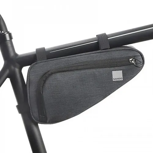 SAHOO Fahrradtasche in Grau unter dem Fahrradrahmen