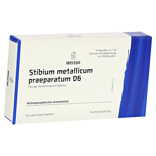 Stibium Metallicum Praeparatum D 6 Ampul 48X1 ml von Weleda