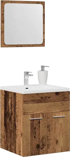 vidaXL 2-tlg. Badmöbel-Set Altholz-Optik von vidaXL