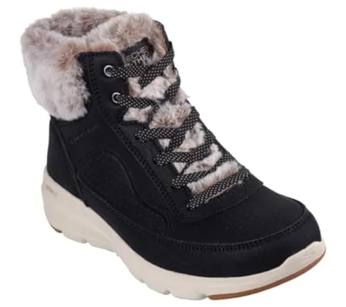 Skechers Winter Damen Sportschuhe [144199/BLK] NEU - Wanderschuhe für Damen in Schwarz, aus hochwertigem Kunstleder, ideal für winterliche Outdoor-Aktivitäten mit optimalem Halt und Komfort.