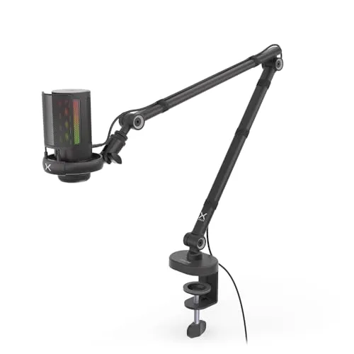 KRUX Epic 1000, USB PC-Mikrofon Plug&Play, GAIN Regler, Stummschaltfunktion, 3,5 mm minijack, RGB-Hintergrundbeleuchtung, Podcast, Streaming, Gaming | KRXC011