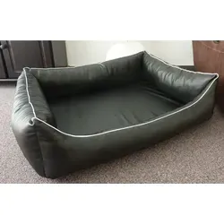 Hundebettenmanufaktur Tierbett Hundebett Ortopedico Stoffart Farbe und Größe wählbar schwarz 95 cm x 115 cm