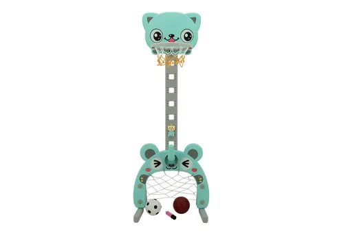 Sweety-Toys Basketballkorb Sweety Toys 12732 Basketballkorb türkis 3 in 1 Spielzeug