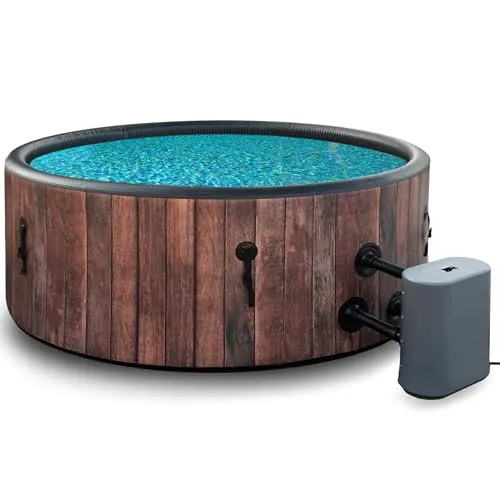 COIL Whirlpool SPA Aufblasbar - RUSTICAL, 4-6 Personen mit Hydromassage - Whirlpool für Innen und Außen, bietet mit 138 Düsen eine entspannende Hydromassage und erreicht bis zu 40 °C. Ideal für entspannte Stunden mit Familie und Freunden.