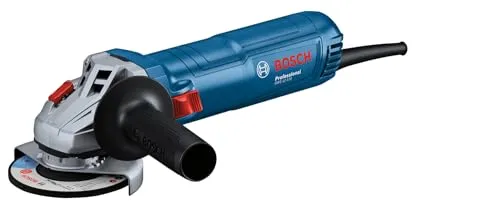 Bosch Professional Winkelschleifer GWS 12-115 (Scheiben-Ø: 115mm, Leistung 1200 W, Wiederanlaufschutz, inkl. Schutzhaube, Spannmutter, Zweilochschlüssel, Zusatzhandgriff)