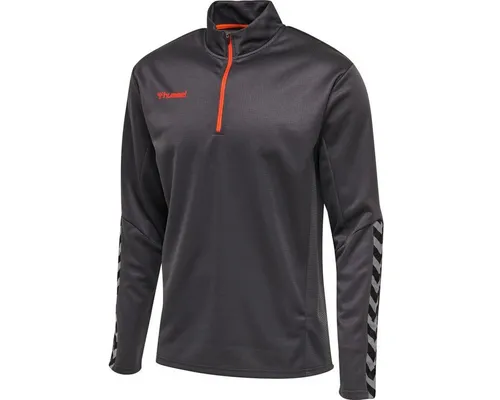 HUMMEL Uni_Kids hmlAUTHENTIC Half Zip Sweatshirt, Asphalt, 164 - Kinder-Sweater aus gestricktem Polyester mit 1/2 Frontreißverschluss, ideal für aktive Kids und bequem im Alltag.