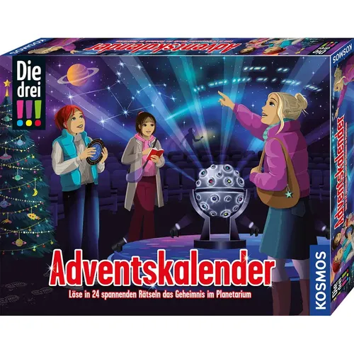 Die drei !!! Adventskalender 2025, Experimentierkasten - Spielzeug für kreative Köpfe, fördert Experimentierfreude und Spannung in der Weihnachtszeit mit 24 Überraschungen.
