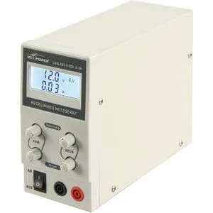 McPower Labornetzteil LBN 303 - Regelbar bis 30 V, 3 A - Labornetzgeräte mit 3-stelligem beleuchtetem LC-Display und stabilisierter, kurzschlussfester Leistung. Ideal für Schulen und Lehrwerkstätten.