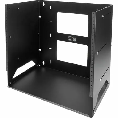 StarTech.com 2-Pfosten 8HE Open Frame Wandmontage-Rack - Computer- & Server-Racks mit einstellbarer Tiefe von 30 bis 45,7 cm, ideal für kleine Räume und sorgt für eine platzsparende Lösung in Ihrem Büro oder Zuhause.