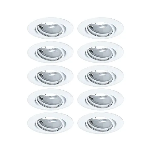 Paulmann 93400 Einbauleuchte Base - Schwenkbare Einbaustrahler, max. 10x10W, modernes Design in Weiß, ideal für individuelle Lichtgestaltung