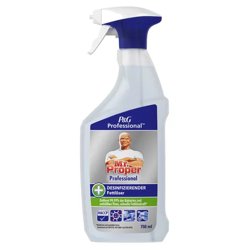 Mr Proper Professional Desinfizierender Fettlöser Fettlösemittel, 750 ml