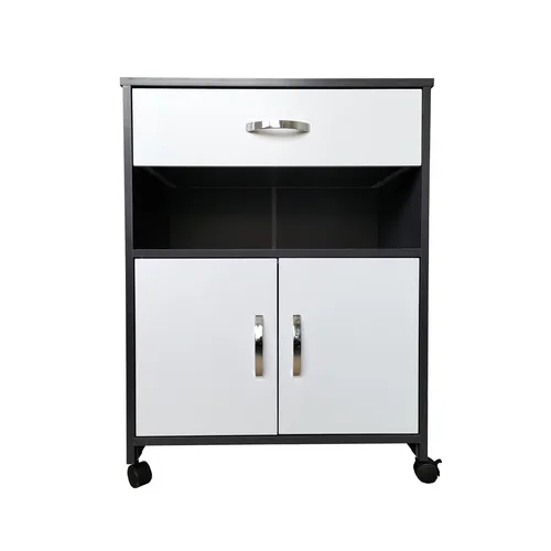 HTI-Living Hochschrank Küchenschrank Grau/Weiß Blanca - Hochschrank mit 3 Regalfächern und 1 Schublade, ideal für Küchenutensilien. Zeitloses Design aus hochwertigem MDF, passend für Küche oder Esszimmer.