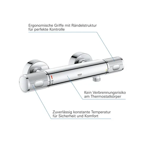 Grohe Precision Feel Duschthermostat Aufputz chrom von GROHE