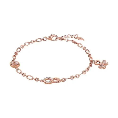 Amor Armband Herz mit Zirkonia - Silberarmband mit funkelndem Zirkonia, das jedes Handgelenk zum Strahlen bringt. Ideal für stilvolle Akzente und als Geschenk für besondere Anlässe.