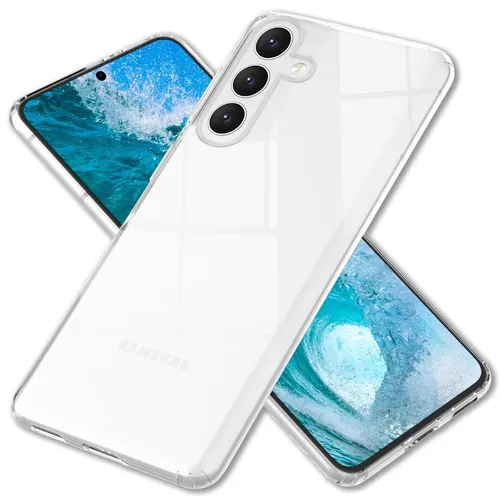 NALIA Transparente Silikonhülle Samsung Galaxy S24 Plus Case Anti-Gelb stoßfest