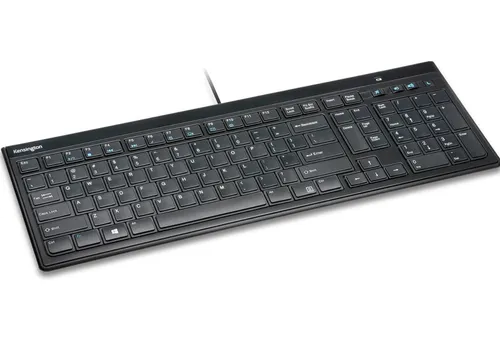 Tastatur USB US Layout QWERTY schwarz Kensington Advance Fit Slim Type Keyboard