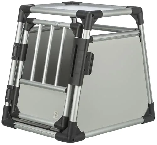 Trixie Hundetransportbox Aluminium, hellgrau/silber