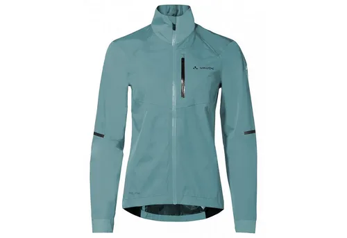 VAUDE Damen Funktionsjacke Wo Kuro Rain Jacket - Vielseitige Hybrid-Regenjacke für Radreisen und Gravelfahren. Kompakt verstaubar und mit hervorragender Ventilation für hohen Tragekomfort bei jedem Wetter.