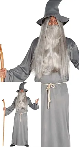 FIESTAS GUIRCA S.L. Kostüm Mago Hexe Gandalf für Erwachsene - Kostüm-Outfits für Erwachsene, beeindruckendes Design aus 100% Polyester, perfekt für Halloween und Mottopartys.