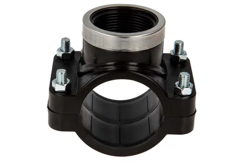 tecuro Rohrverbinder Anbohrschelle für PE-Rohr, mit Innengewinde, verstärkt