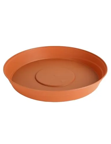 Garronda Untersetzer Blumentopf aus Kunststoff 1 Stück oder 3er Pack Plastik Pflanztopf Pflanzen Untersetzer rund für Pflanztöpfe GD-0023 (Terracotta, ⌀ 34cm H 5cm)
