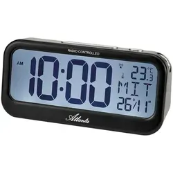 Atlanta Funkwecker Digital LCD Snooze mit Temperaturanzeige