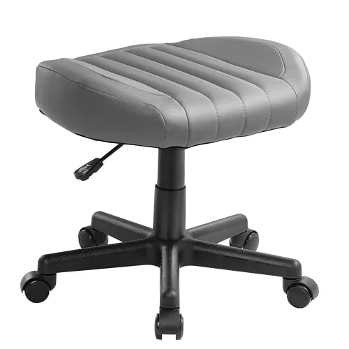 EUREKA ERGONOMIC Sitzhocker höhenverstellbar drehbar, gepolsterter Fußschemel Fußstütze Hocker mit Rolle für Sessel Schreibtisch Küche Wohnzimmer Eingang,Fußhocker Fussbankfür Büro