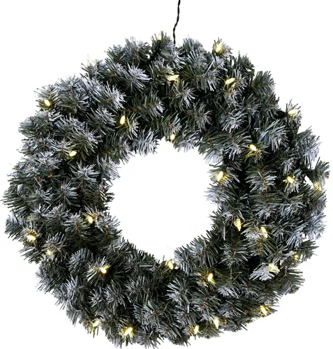 Star Trading LED Weihnachtskranz Edmonton - Türdekoration und Christbaumschmuck für Draußen, mit warmen LED-Lichtern für eine festliche Atmosphäre in der Weihnachtszeit.