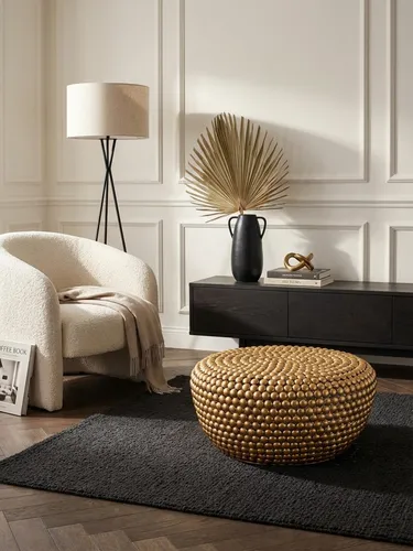 Designer Couchtisch Aluminium Gold 60x60 cm