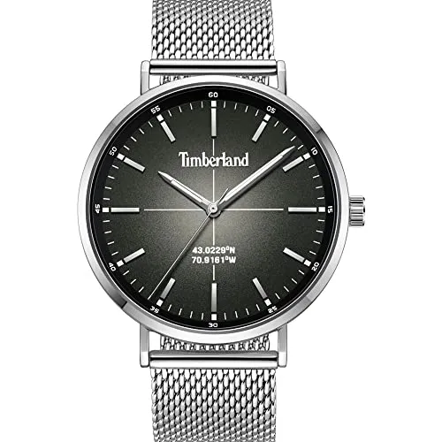 Timberland Herren Armbanduhr Rangeley in der Farbe Silber mit Stahlarmband, Gehäusedurchmesser: 42 mm, TDWGG2231103