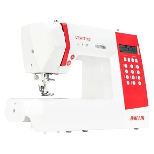 Veritas Amelia - Elektronische Freiarm Nähmaschine mit 90 Stichprogrammen - Nähmaschinen: Tragbare Nähmaschine mit 90 vielseitigen Stichprogrammen, ideal für kreative Projekte und einfache Bedienung.