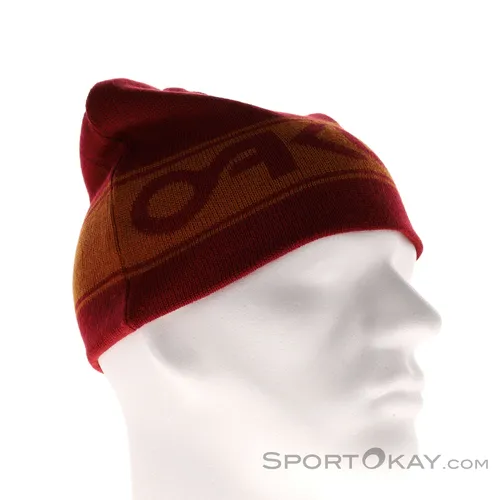 Oakley Herren Thermonuclear Protection Beanie-Mütze, Eisen Rot - Strickmützen für Herren mit Thermonuklear-Logo, 100% Acryl, maschinenwaschbar und ideal für kalte Tage.