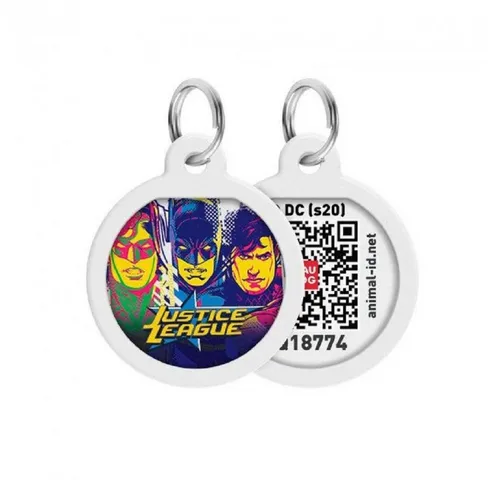 WAUDOG Tier-Halsband Pet ID Tag für Hund Katze mit QR Passport Global Suchsystem