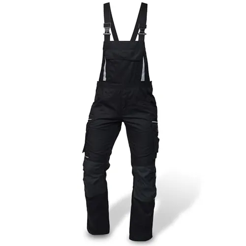 PUMA Work WEAR Premium Latzhose - Gr. 60 mit verstärktem Nylon und vielen Taschen - Arbeitshosen mit bis zu 9 Taschen und extra verstärktem Nylon für hohe Langlebigkeit, ideal für Baustelle und Handwerk.