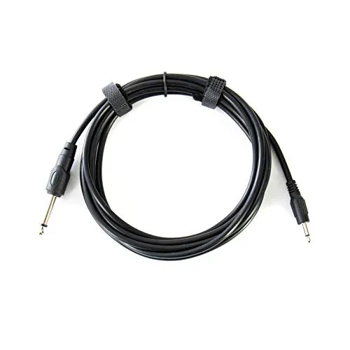 MUSIC STORE Patchkabel, 300cm, Schwarz, 3,5mm auf 6,3 mm Mono-Klinkenstecker, für Modulare Synthesizer