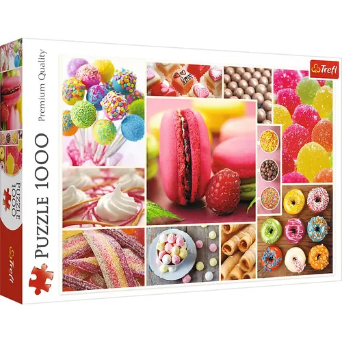 Trefl TR10469 Bonbons - 1000 Teile Premium Puzzle, farbintensiv und ideal für entspannende Stunden mit Panorama-Bild