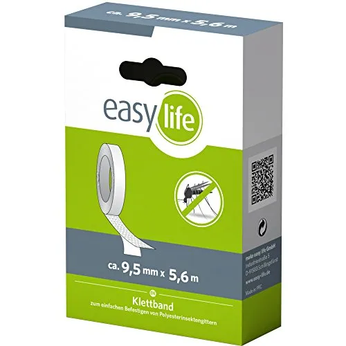 easy life Befestigungsband 5,6m für Fliegengitter selbstklebendes Klettband / Klebeband zur sicheren Befestigung, rückstandslos entfernbar ?
