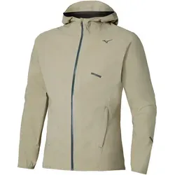 Mizuno Tech Light Hooded Laufjacke Herren - Beige, Größe M - Die Mizuno Tech Light Hooded Laufjacke für Herren kombiniert Funktionalität mit modernem Design. Wasserabweisend und leicht, perfekt für dein Lauftraining bei jedem Wetter.