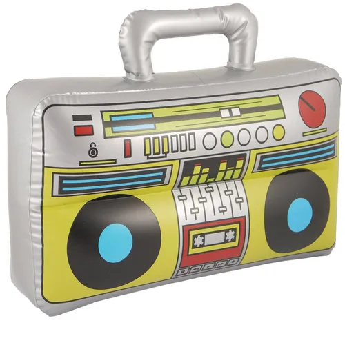 aufblasbarer Ghettoblaster Boom Box Hip Hop Party Oldschool Rapper 80er Strand