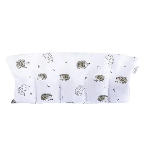 LOOLAY Kirschkernkissen Mikrowelle 50x20 cm – Wärmekissen Bio Baumwolle – Kirschkern Kissen mit 5 Kammern – Ideal bei Muskelverspannungen und Menstruationsbeschwerden (igel)