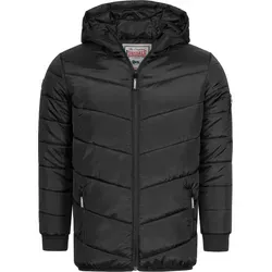 Lonsdale Jungen Jacke mit Kapuze BRYNGWYN Black 128 - Stylische Winterjacke mit praktischen Reißverschlusstaschen, ideal für die kalte Jahreszeit. Das Lonsdale Logo verleiht der Jacke einen sportlichen Look und macht sie zum perfekten Begleiter für Alltag und Freizeit.