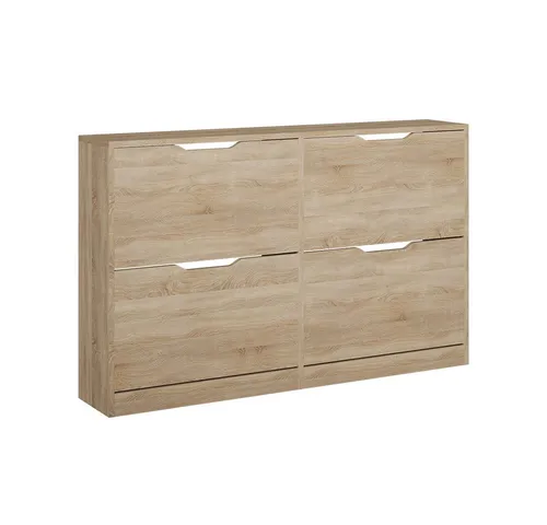 Vicco Schuhkipper Luca, Sonoma, 116.6 x 72.5 cm - Schuhkipper für Ordnung im Flur, mit 4 Fächern und zeitlosem Design, ideal für jeden Einrichtungsstil.