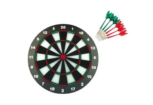 Sport-Knight® Dartscheibe Safety mit 6 Dartpfeilen – Sicheres Spielvergnügen
