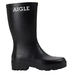 Aigle Herren Atelier M Gummistiefel, Schwarz, 43 EU - Gummistiefel in klassischem Schwarz, perfekt für nasses Wetter und Outdoor-Aktivitäten, mit runder Form für optimalen Tragekomfort.