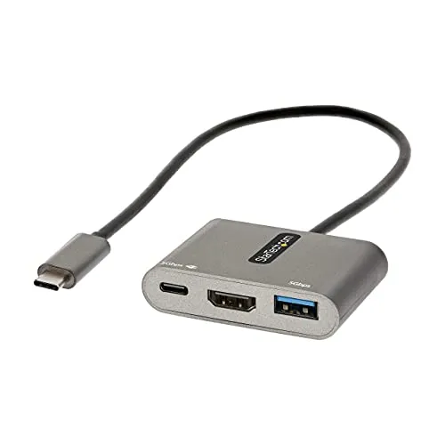 StarTech.com USB-C Multiport Adapter - 4K HDMI & 100W PD - USB-Hub mit HDMI 4K 30Hz, USB-A und USB-C, ideal für Laptop-Nutzer; bietet zuverlässige Stromversorgung und stabile Verbindung für Geräte wie MacBook und Surface Pro.