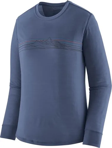 Patagonia Cap Cool Merino Graphic L/S Damen Trikot - Langarmtrikot aus Merinowolle für optimalen Temperaturausgleich und hohen Tragekomfort, perfekt für sportliche Aktivitäten im Freien.