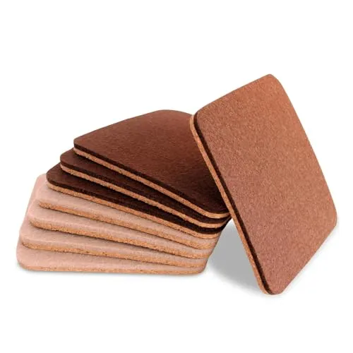 BARVIVO Moderne Untersetzer für Getränke saugfähig 8 Stück, Perfekte zweiseitige Getränkeuntersetzer für Holztischschutz mit Kratzschutz und Korkseite sofortiger Kondensationsabsorbierende Filzseite